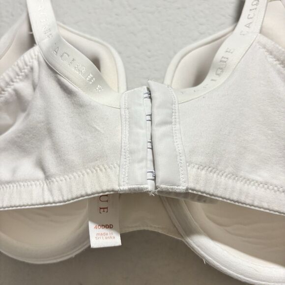 Cacique Lane Bryant 40DDD White Cotton Lightly Lined Full Coverage Bra NWOT - Picture 6 of 7